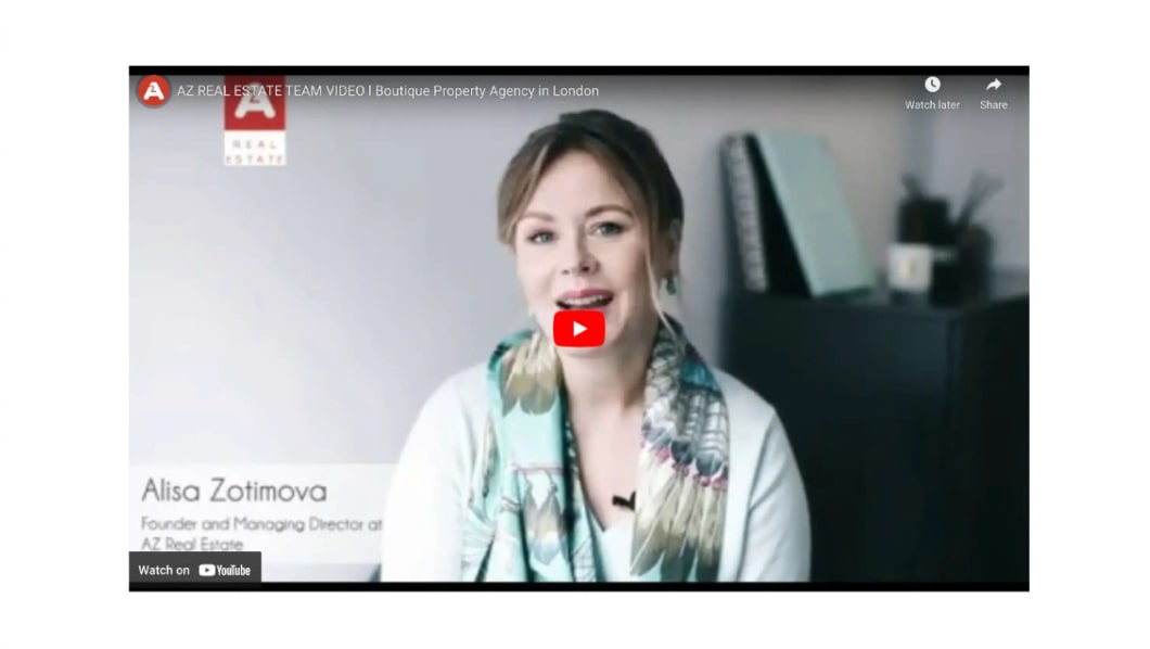 Stara wersja strony internetowej biura nieruchomości AZ Real Estate, filmik wprowadzający 