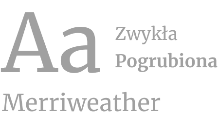 Prezentacja wyglądu czcionki Merriweather