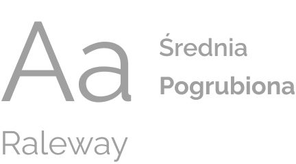 Prezentacja wyglądu czcionki Raleway